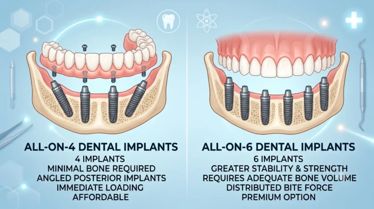All-on-4 vs. All-on-6 Zahnimplantate: Ein umfassender Vergleich